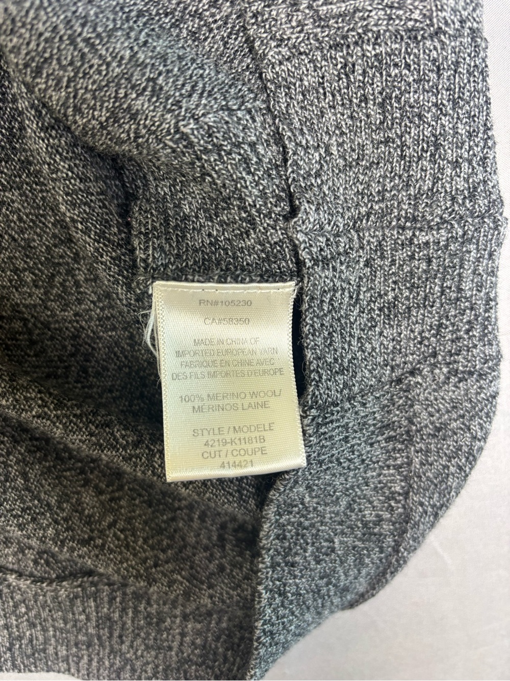 JOIE 100% Wool Turtleck Poncho Style Seeater Size Small in Gray - Picture 7 of 9